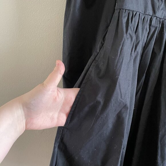 Abercrombie & Fitch Women S Black Long Sleeve Poplin Babydoll Mini Dress NWT - Picture 7 of 15